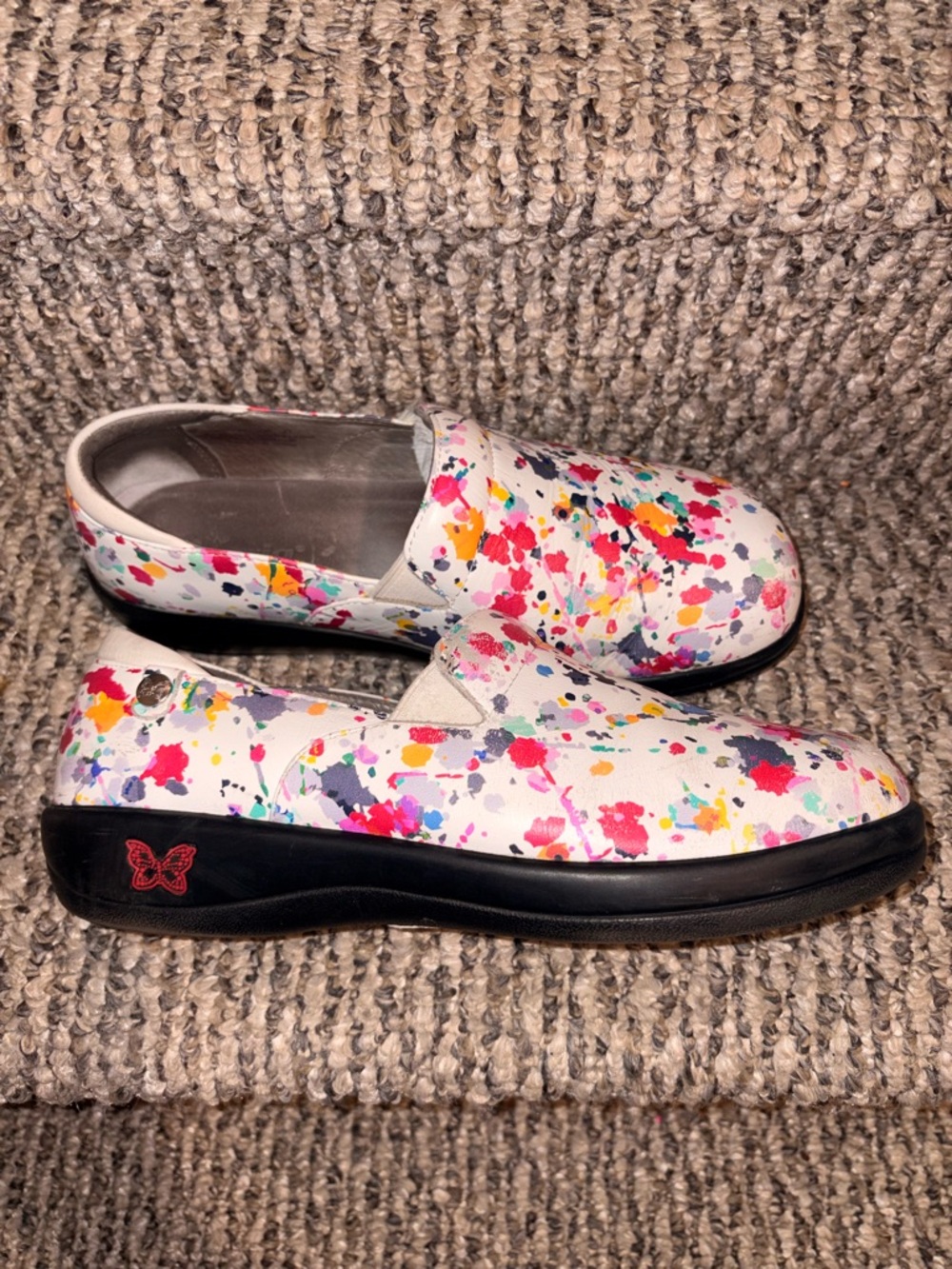 Alegría Slip-On Sneakers with Multicolor Paint-Splash Print
